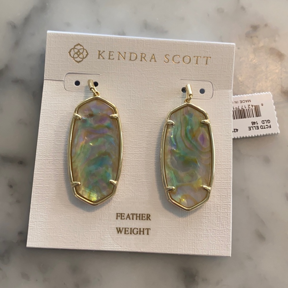 Never worn Elle gold drop Kendra Scott earrings